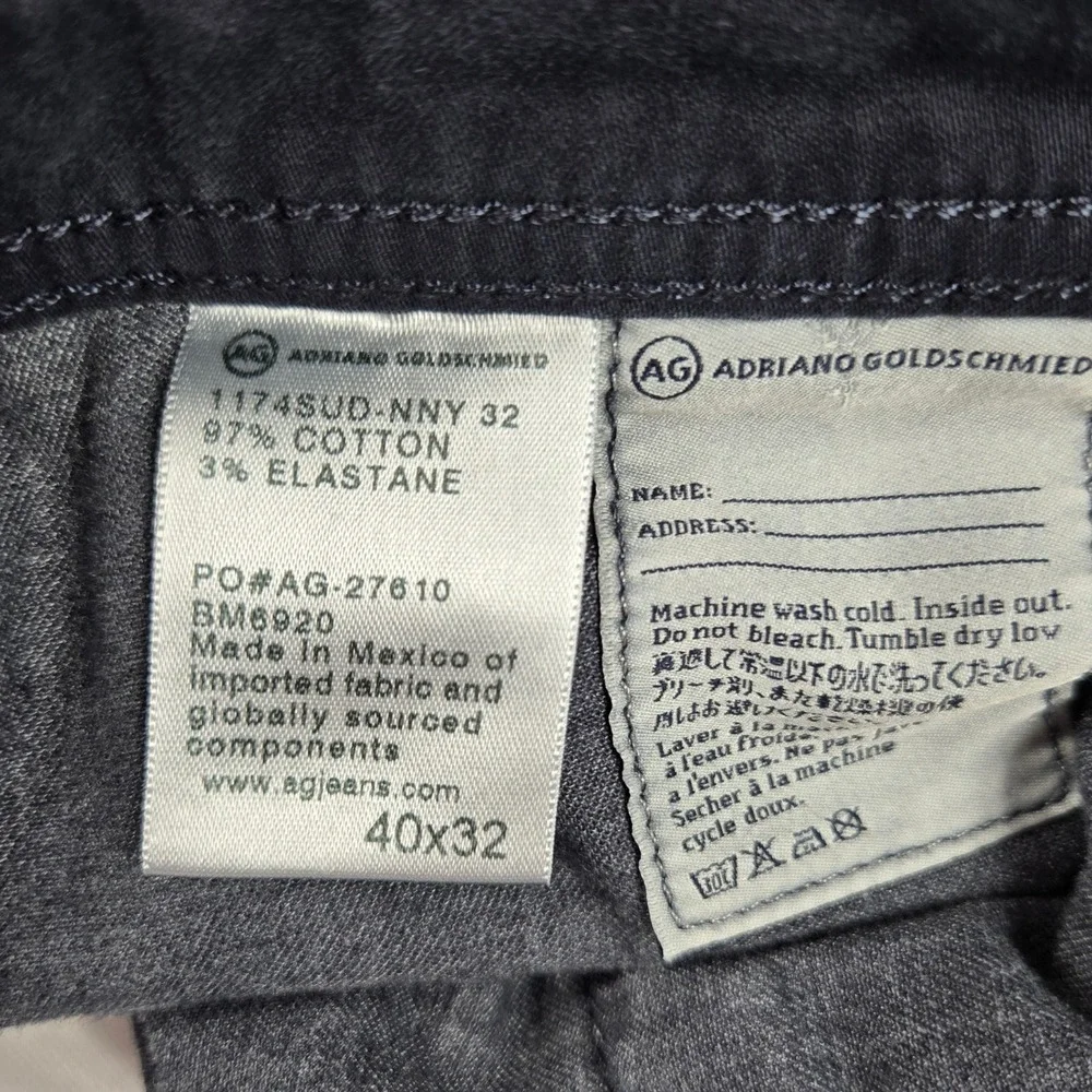 AG Graduate Tailored Leg Jeans Cotton Blend Pants Mens Size 38x32 Preppy Dadcore